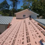 Santa rosa residential home getting a metal roof replacement. Mid project.
