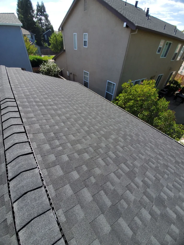 Finished reroofing project in Windsor